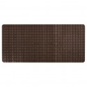 MSV Tapis Fond de baignoire antidérapant Caoutchouc QUADRO 36x76cm Chocolat MSV
