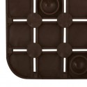 MSV Tapis Fond de baignoire antidérapant Caoutchouc QUADRO 36x76cm Chocolat MSV