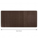 MSV Tapis Fond de baignoire antidérapant Caoutchouc QUADRO 36x76cm Chocolat MSV
