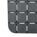 MSV Tapis Fond de baignoire antidérapant Caoutchouc QUADRO 36x76cm Gris MSV