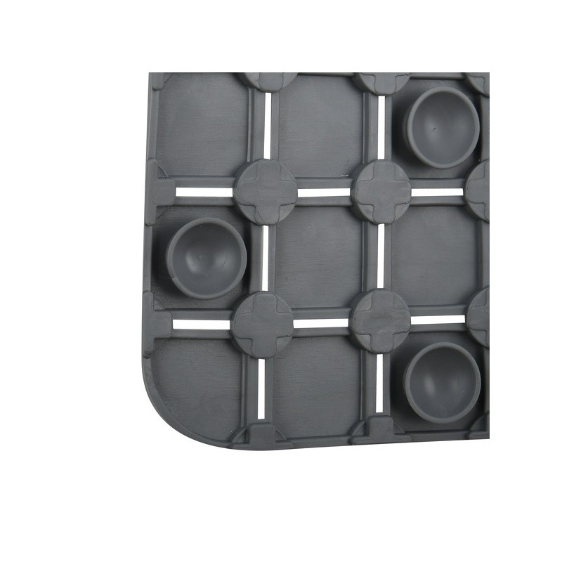 MSV Tapis Fond de baignoire antidérapant Caoutchouc QUADRO 36x76cm Gris MSV