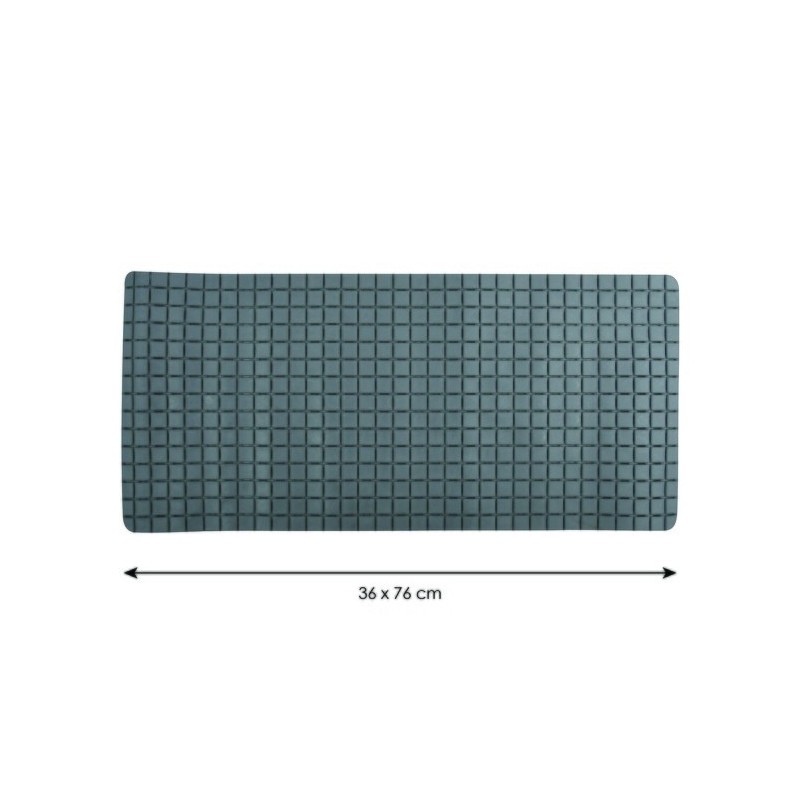 MSV Tapis Fond de baignoire antidérapant Caoutchouc QUADRO 36x76cm Gris MSV
