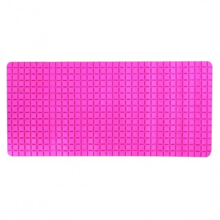 MSV Tapis Fond de baignoire antidérapant Caoutchouc QUADRO 36x76Cm Fuschia MSV