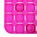 MSV Tapis Fond de baignoire antidérapant Caoutchouc QUADRO 36x76Cm Fuschia MSV