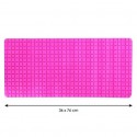MSV Tapis Fond de baignoire antidérapant Caoutchouc QUADRO 36x76Cm Fuschia MSV