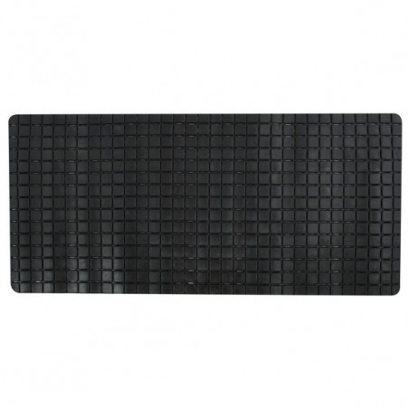 MSV Tapis Fond de baignoire antidérapant Caoutchouc QUADRO 36x76cm Noir MSV