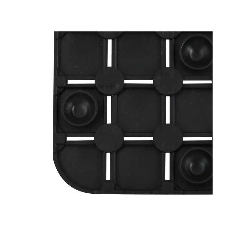 MSV Tapis Fond de baignoire antidérapant Caoutchouc QUADRO 36x76cm Noir MSV