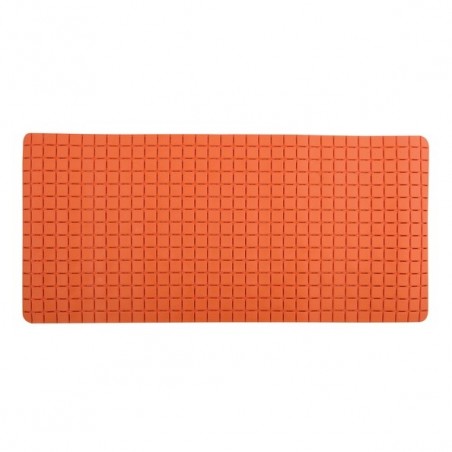 MSV Tapis Fond de baignoire antidérapant Caoutchouc QUADRO 36x76cm Orange MSV