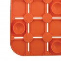 MSV Tapis Fond de baignoire antidérapant Caoutchouc QUADRO 36x76cm Orange MSV