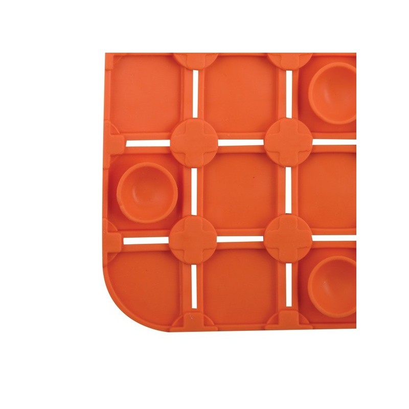 MSV Tapis Fond de baignoire antidérapant Caoutchouc QUADRO 36x76cm Orange MSV