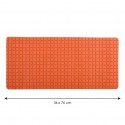 MSV Tapis Fond de baignoire antidérapant Caoutchouc QUADRO 36x76cm Orange MSV