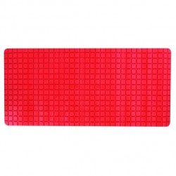 Tapis Fond de baignoire antidérapant Caoutchouc QUADRO 36x76cm Rouge MSV MSV