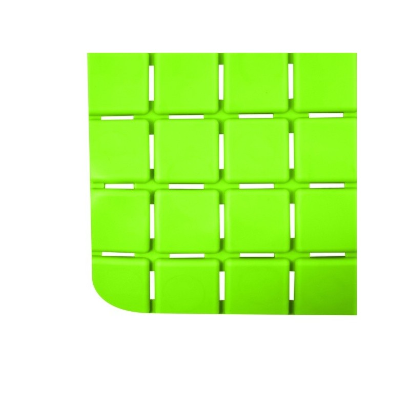 MSV Tapis Fond de baignoire antidérapant Caoutchouc QUADRO 36x76cm Vert MSV