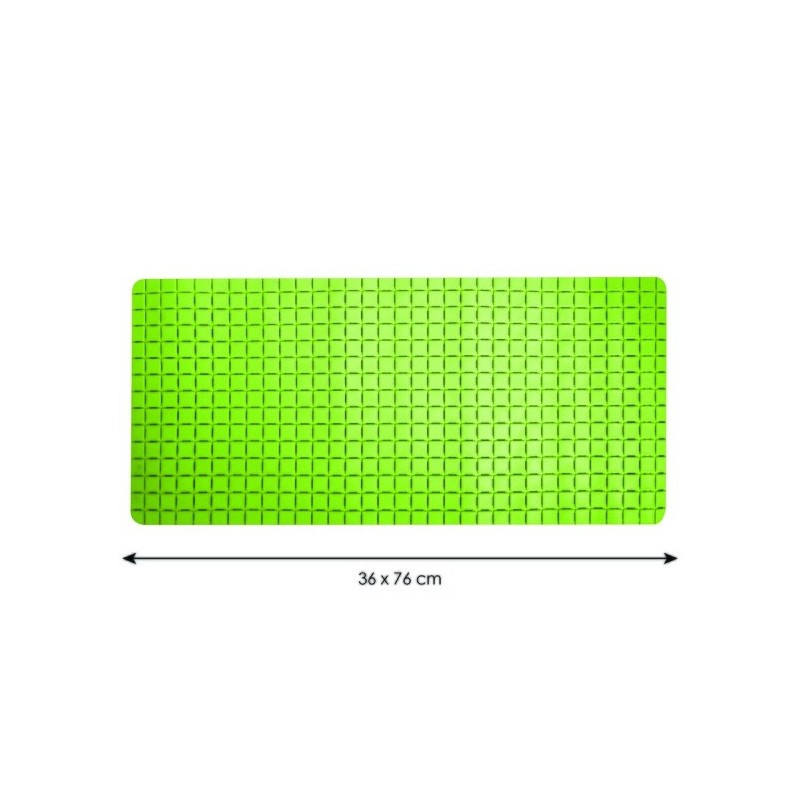 MSV Tapis Fond de baignoire antidérapant Caoutchouc QUADRO 36x76cm Vert MSV