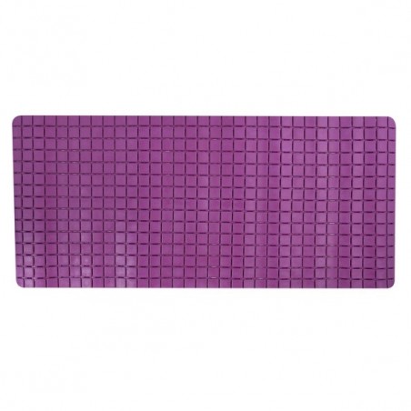 MSV Tapis Fond de baignoire antidérapant Caoutchouc QUADRO 36x76cm Violet MSV