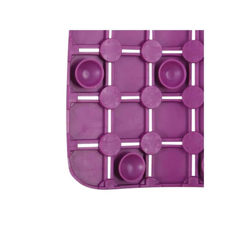 MSV Tapis Fond de baignoire antidérapant Caoutchouc QUADRO 36x76cm Violet MSV