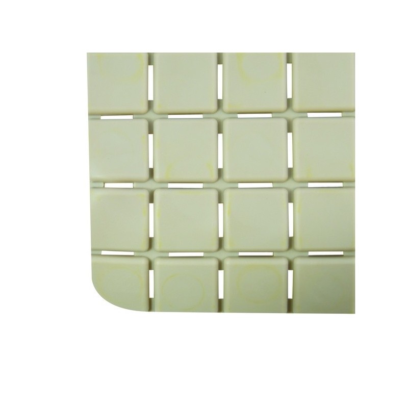 Tapis Fond de douche antidérapant Caoutchouc QUADRO 54x54cm Beige MSV MSV