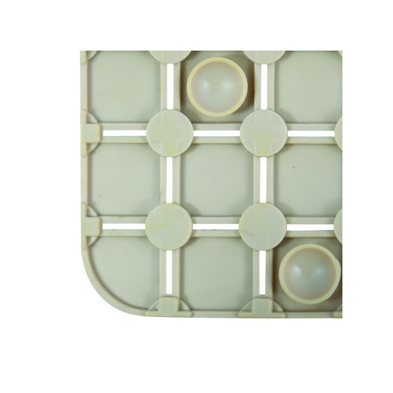 Tapis Fond de douche antidérapant Caoutchouc QUADRO 54x54cm Beige MSV MSV