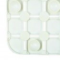 MSV Tapis Fond de douche antidérapant Caoutchouc QUADRO 54x54cm Blanc MSV