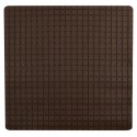 MSV Tapis Fond de douche antidérapant Caoutchouc QUADRO 54x54cm Chocolat MSV