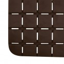 MSV Tapis Fond de douche antidérapant Caoutchouc QUADRO 54x54cm Chocolat MSV