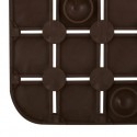 MSV Tapis Fond de douche antidérapant Caoutchouc QUADRO 54x54cm Chocolat MSV