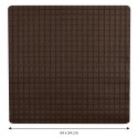 MSV Tapis Fond de douche antidérapant Caoutchouc QUADRO 54x54cm Chocolat MSV