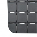 MSV Tapis Fond de douche antidérapant Caoutchouc QUADRO 54x54cm Gris MSV