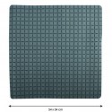 MSV Tapis Fond de douche antidérapant Caoutchouc QUADRO 54x54cm Gris MSV