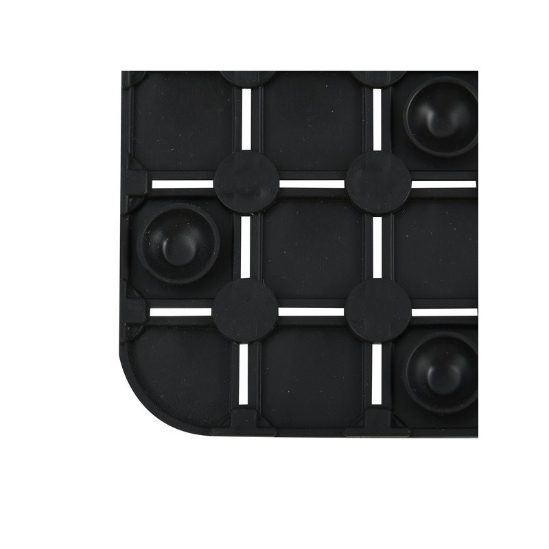 Tapis Fond de douche antidérapant Caoutchouc QUADRO 54x54cm Noir MSV MSV