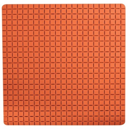 Tapis Fond de douche antidérapant Caoutchouc QUADRO 54x54cm Orange MSV MSV