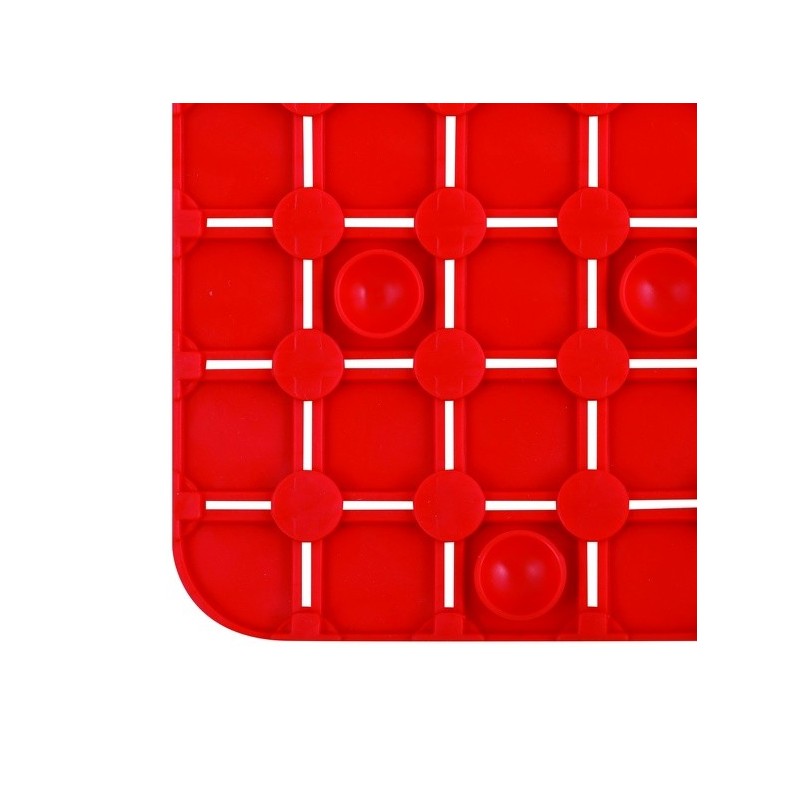 Tapis Fond de douche antidérapant Caoutchouc QUADRO 54x54cm Rouge MSV MSV