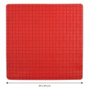 Tapis Fond de douche antidérapant Caoutchouc QUADRO 54x54cm Rouge MSV MSV