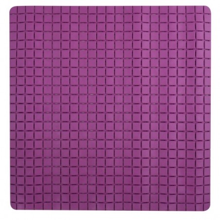MSV Tapis Fond de douche antidérapant Caoutchouc QUADRO 54x54cm Violet MSV