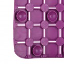 MSV Tapis Fond de douche antidérapant Caoutchouc QUADRO 54x54cm Violet MSV