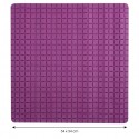 MSV Tapis Fond de douche antidérapant Caoutchouc QUADRO 54x54cm Violet MSV