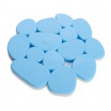 Lot de 4 Tapis antiderapants de douche ou baignoire PVC GALETS 12x13cm Bleu Ciel MSV MSV
