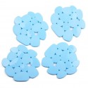 Lot de 4 Tapis antiderapants de douche ou baignoire PVC GALETS 12x13cm Bleu Ciel MSV MSV
