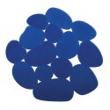 Lot de 4 Tapis antiderapants de douche ou baignoire PVC GALETS 12x13cm Bleu Marine MSV MSV