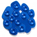 Lot de 4 Tapis antiderapants de douche ou baignoire PVC GALETS 12x13cm Bleu Marine MSV MSV