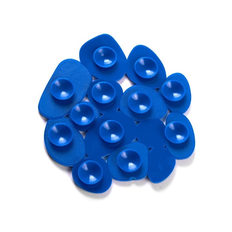Lot de 4 Tapis antiderapants de douche ou baignoire PVC GALETS 12x13cm Bleu Marine MSV MSV