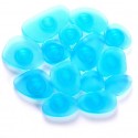 Lot de 4 Tapis antiderapants de douche ou baignoire PVC GALETS 12x13cm Bleu Transparent MSV MSV