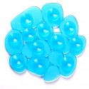 Lot de 4 Tapis antiderapants de douche ou baignoire PVC GALETS 12x13cm Bleu Transparent MSV MSV