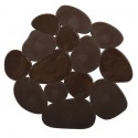 Lot de 4 Tapis antiderapants de douche ou baignoire PVC GALETS 12x13cm Chocolat MSV MSV