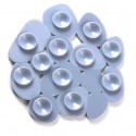 Lot de 4 Tapis antiderapants de douche ou baignoire PVC GALETS 12x13cm Gris MSV MSV
