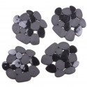 Lot de 4 Tapis antiderapants de douche ou baignoire PVC GALETS 12x13cm Noir MSV MSV