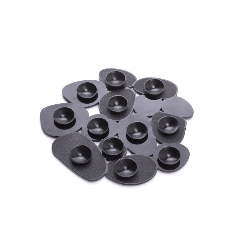 Lot de 4 Tapis antiderapants de douche ou baignoire PVC GALETS 12x13cm Noir MSV MSV