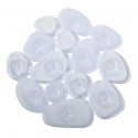 Lot de 4 Tapis antiderapants de douche ou baignoire PVC GALETS 12x13cm Transparent MSV MSV