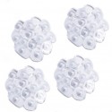 Lot de 4 Tapis antiderapants de douche ou baignoire PVC GALETS 12x13cm Transparent MSV MSV