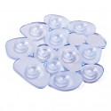 Lot de 4 Tapis antiderapants de douche ou baignoire PVC GALETS 12x13cm Transparent MSV MSV